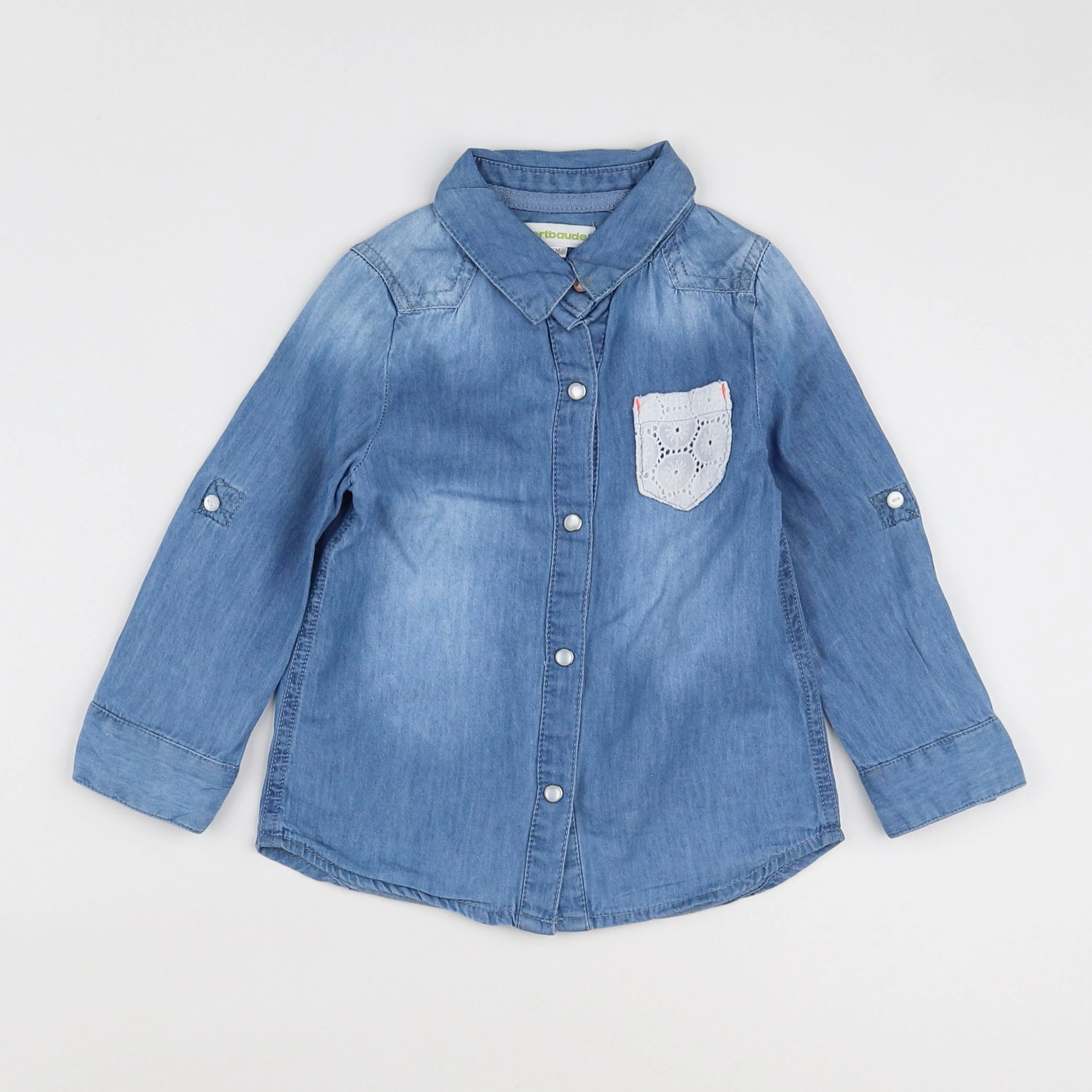 Vertbaudet - chemise bleu - 2 ans
